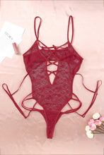 Load image into Gallery viewer, Strappy Lace Teddy - Plus Size