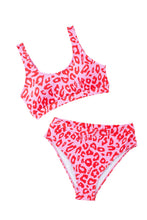 Load image into Gallery viewer, Red &amp; Pink Leopard Print Bikini
